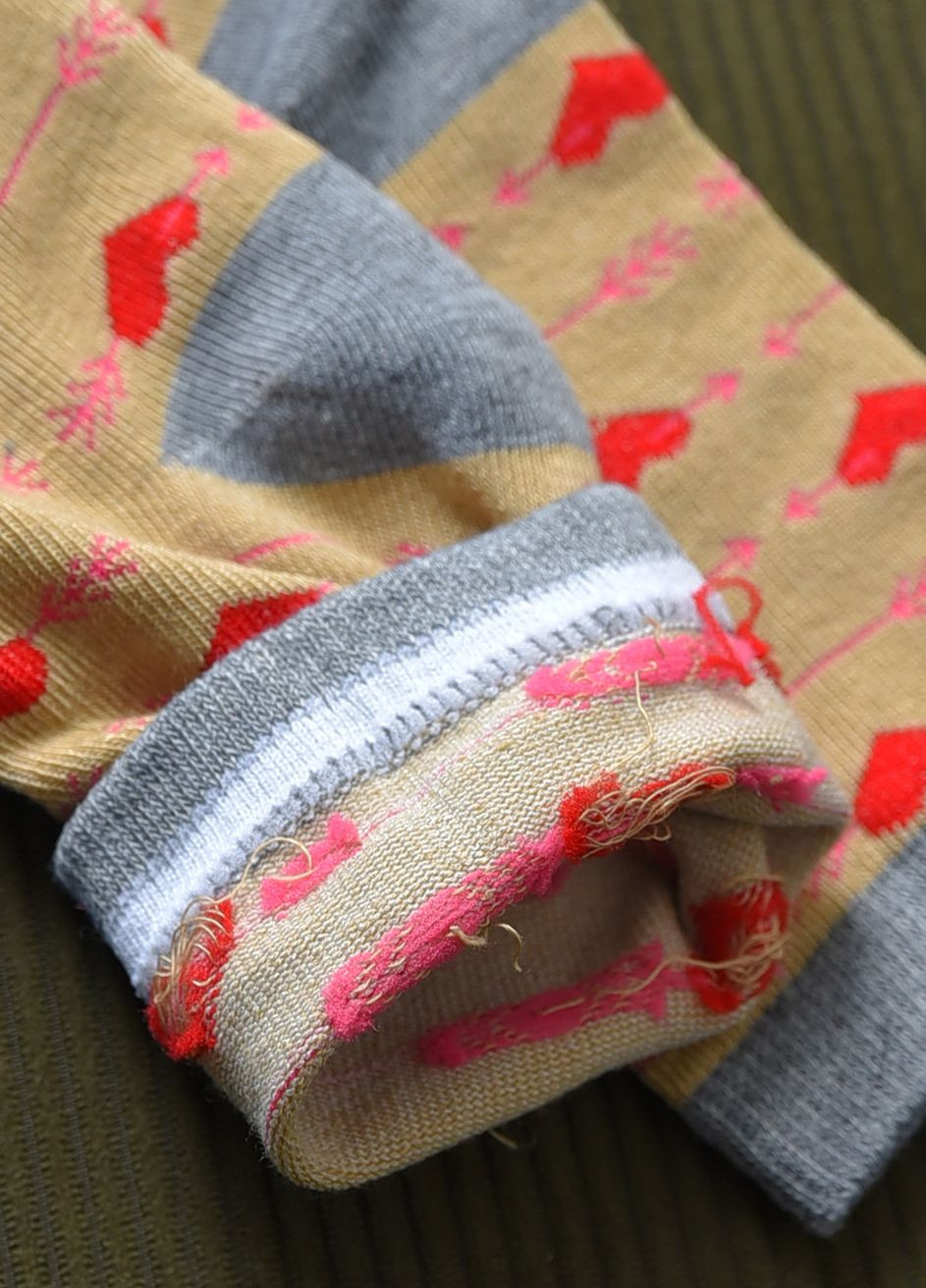 Носки для девочки бежевого цвета с рисунком Let's Shop (269387587)