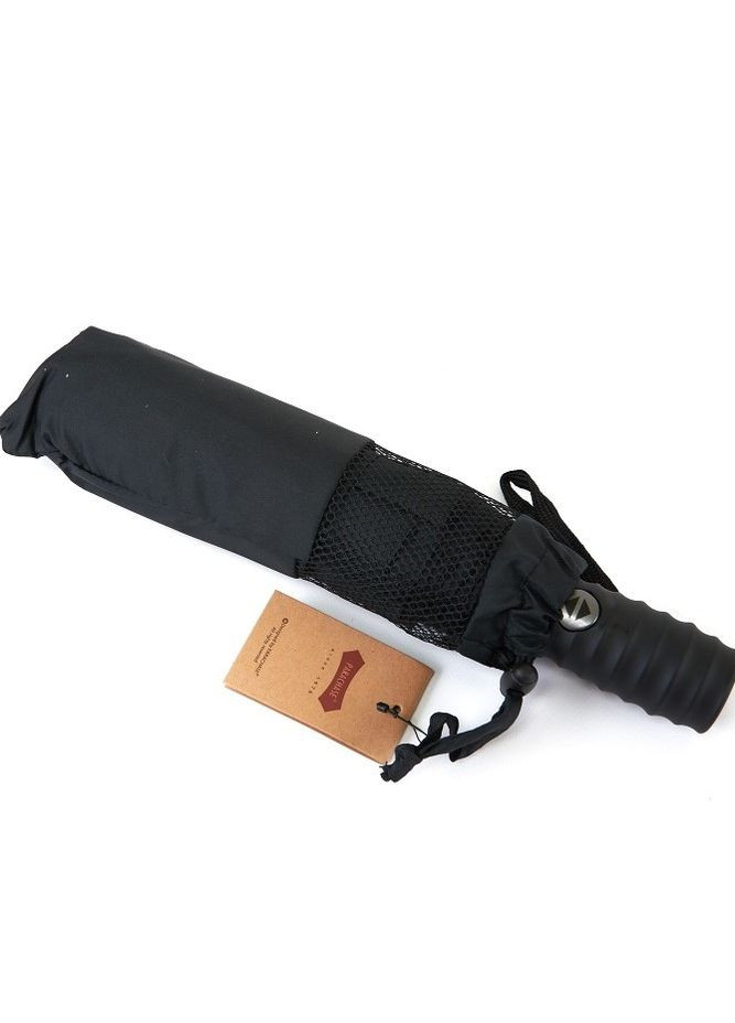 Чорна парасоля автомат чоловіча №3202, великий купол з вітровим клапаном, на 8 спиць, пряма ручка, чорний Parachase велика система антивітер (262006882)