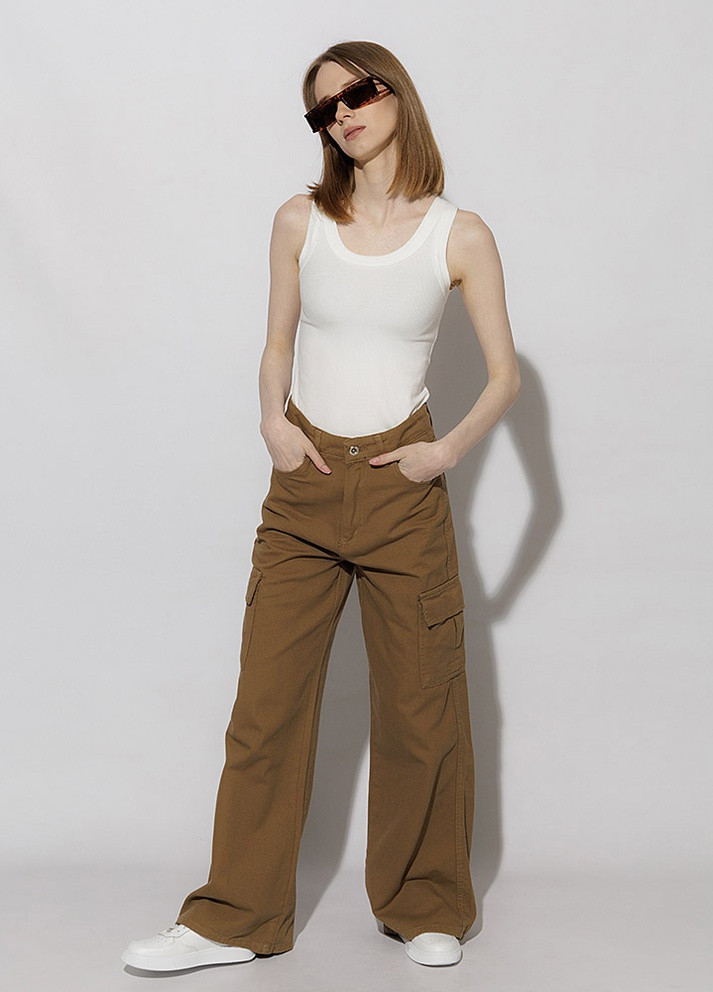 Жіночі джинси палаццо колір коричневий ЦБ-00218949 Manga - (259786083)