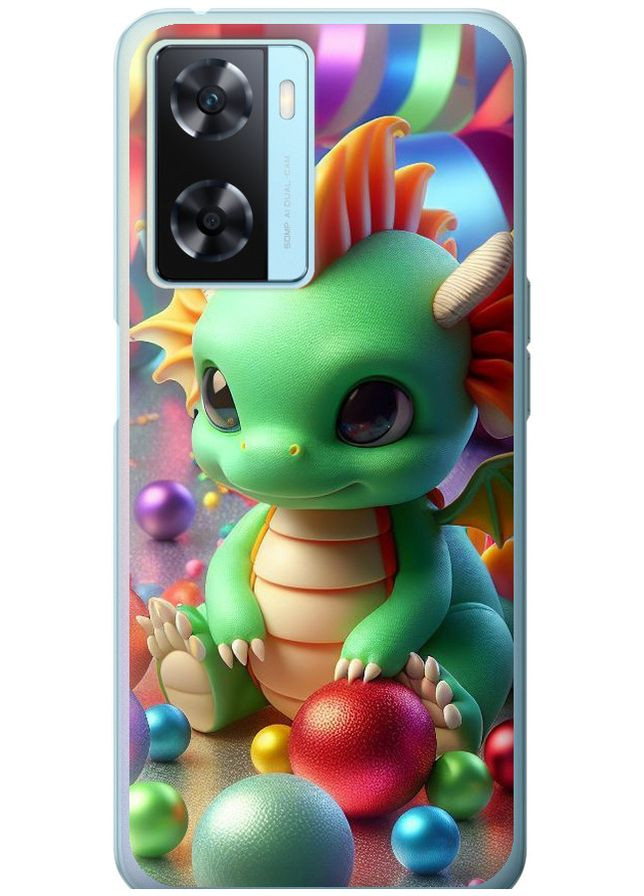 Силіконовий чохол 'Веселий дракончик' для Endorphone Oppo A57s (275461617)