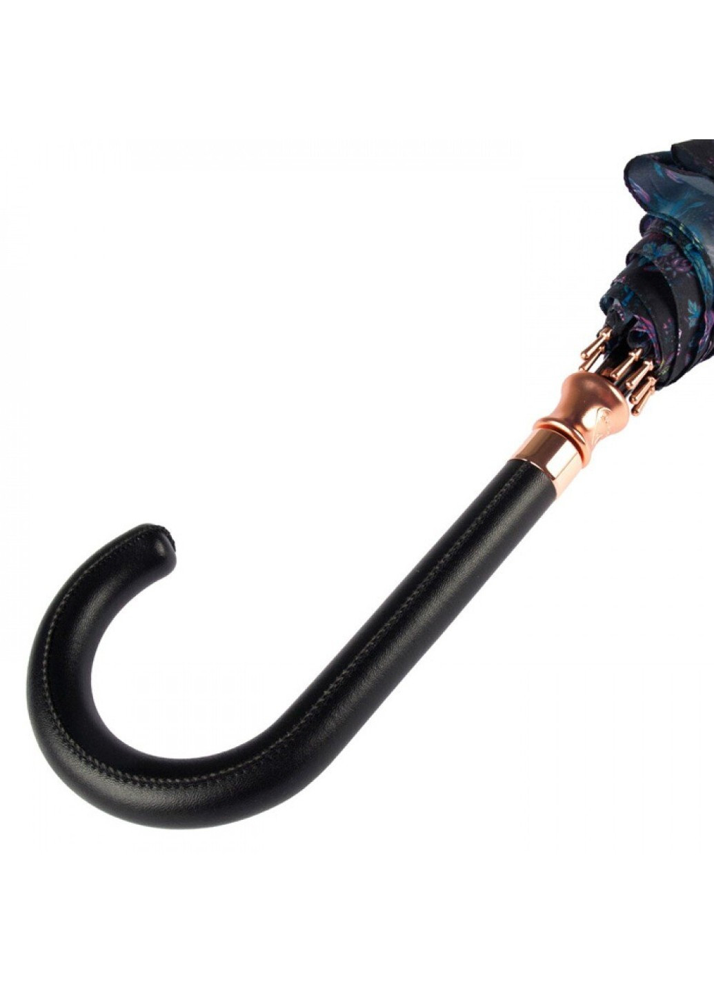 Безбарвна жіноча механічна парасолька-тростина birdcage-2 luxe l866 luminous floral (сяючі квіти) Fulton маленька (262449435)