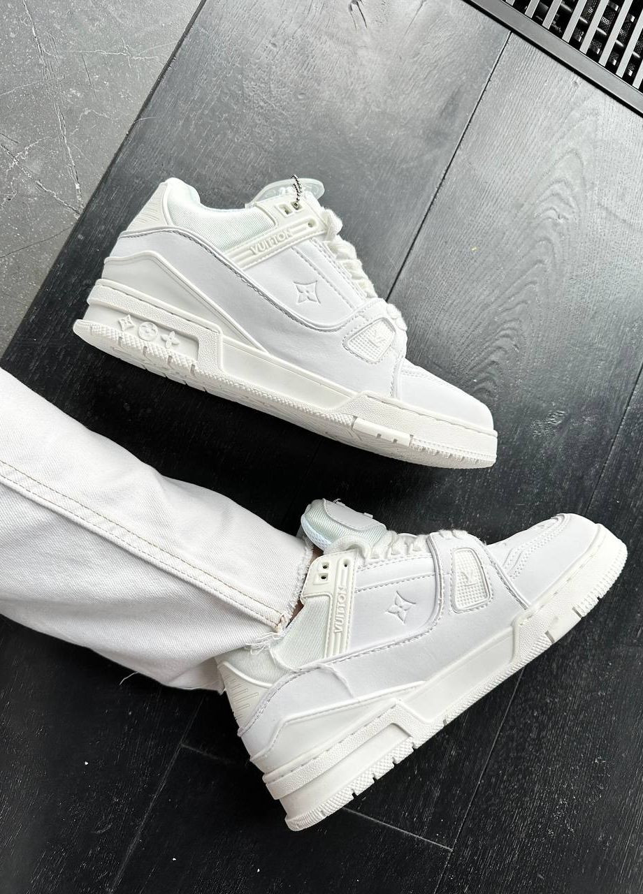 Белые всесезонные кроссовки Vakko Louis Vuitton Trainer Sneaker White