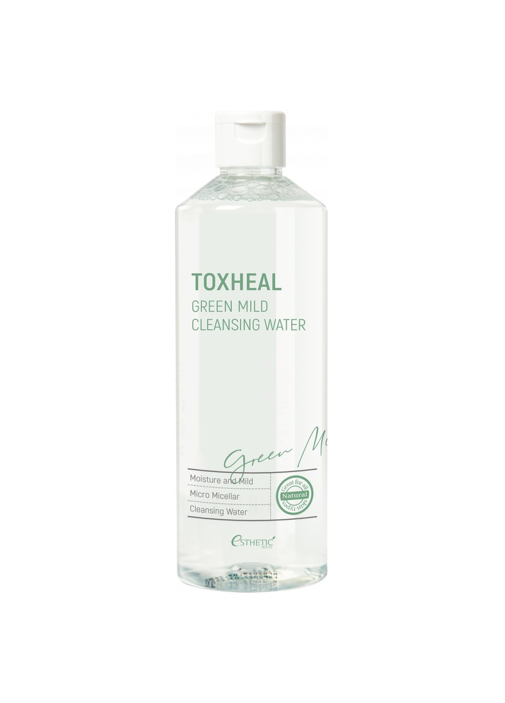 Жидкость для снятия макияжа Toxheal Green Mild Cleansing Water 530 мл Esthetic House (276844071)