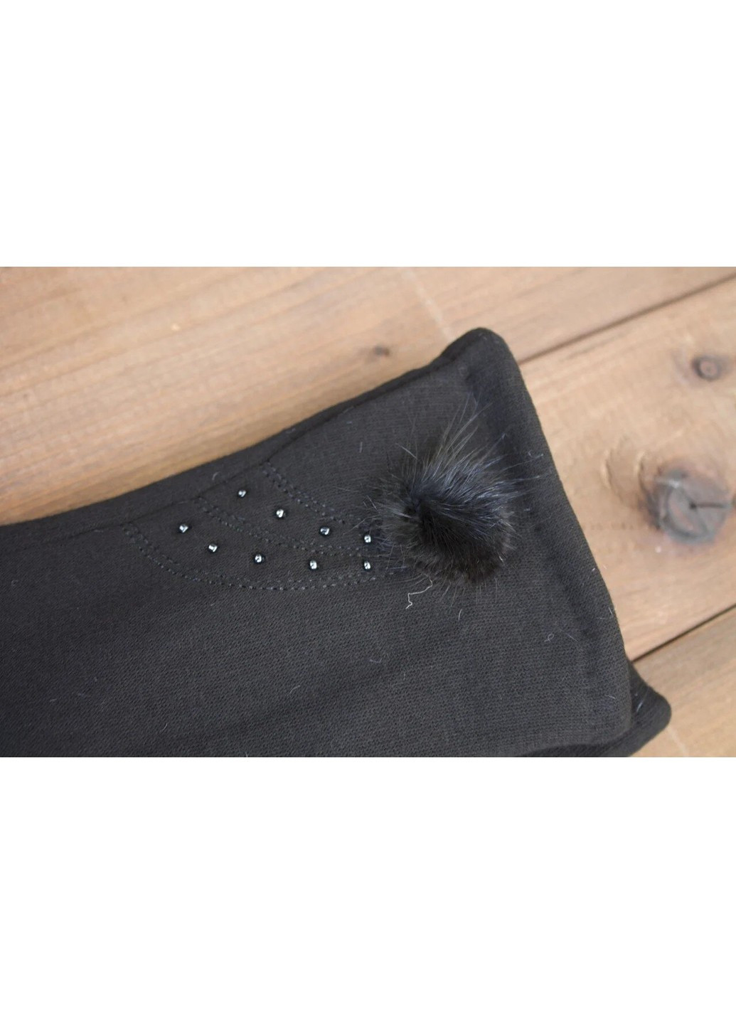 Рукавички жіночі чорні трикотажні 8154 BR-S (261486799)