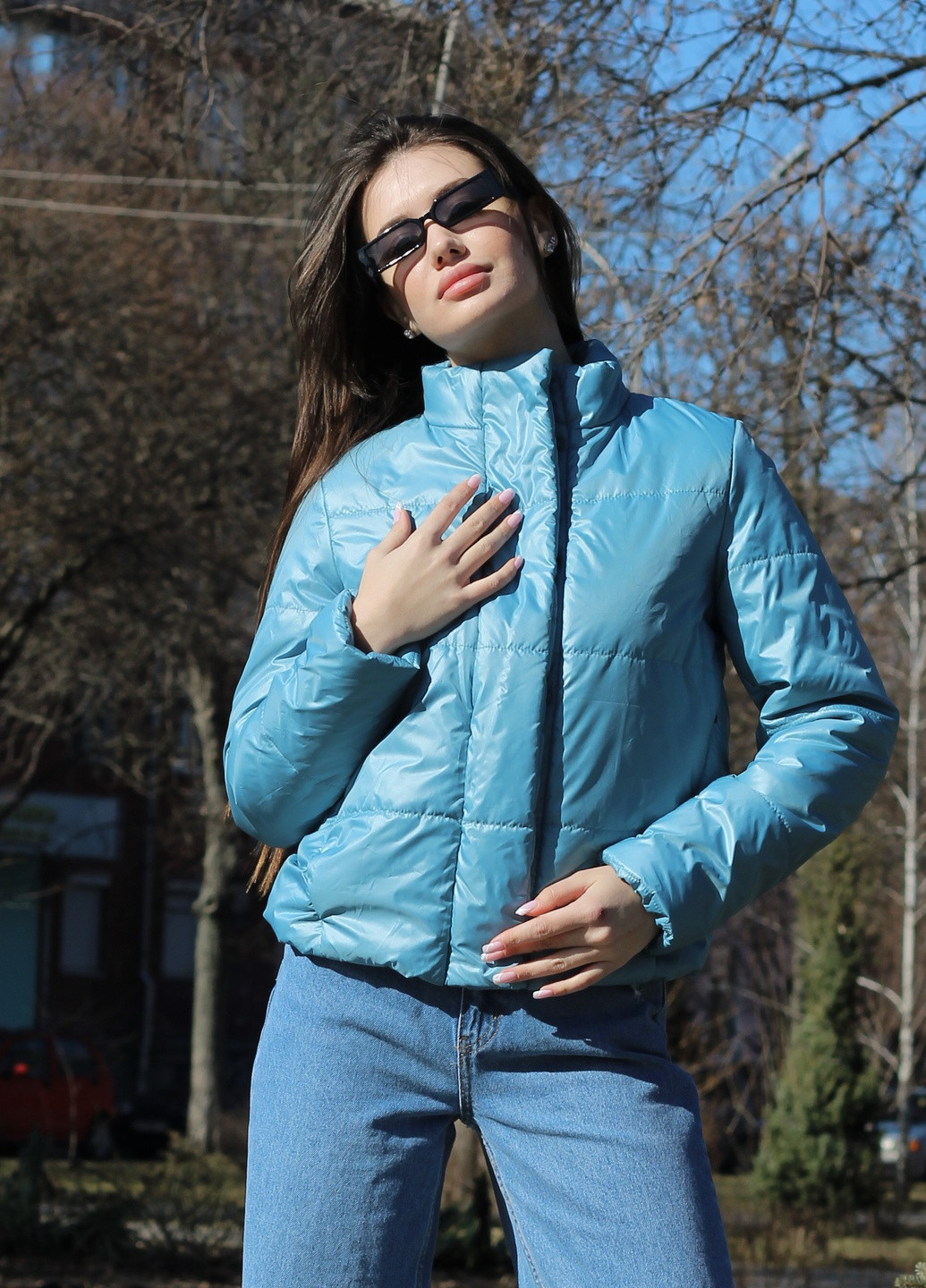 Бірюзова демісезонна куртка жіноча 6755 бірюзова Stimma