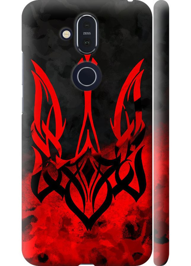 3D пластиковый матовый чехол 'Герб Украины v2' для Endorphone Nokia 8.1 (260599268)