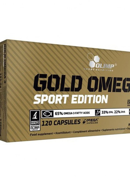 Olimp Nutrition Gold Omega 3 Sport Edition 120 Caps Olimp Sport Nutrition (256721809)