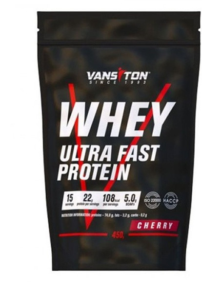 Whey Ultra Fast Protein 450 g /15 servings/ Cherry Vansiton (258499568)
