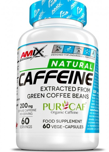 Performance Amix Natural Caffeine PurCaf 60 Veg Caps Amix Nutrition (257561366)