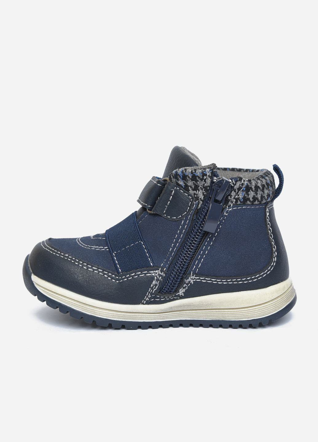 Темно-синие кэжуал осенние ботинки детские демисезонные для мальчика темно-синего цвета Let's Shop