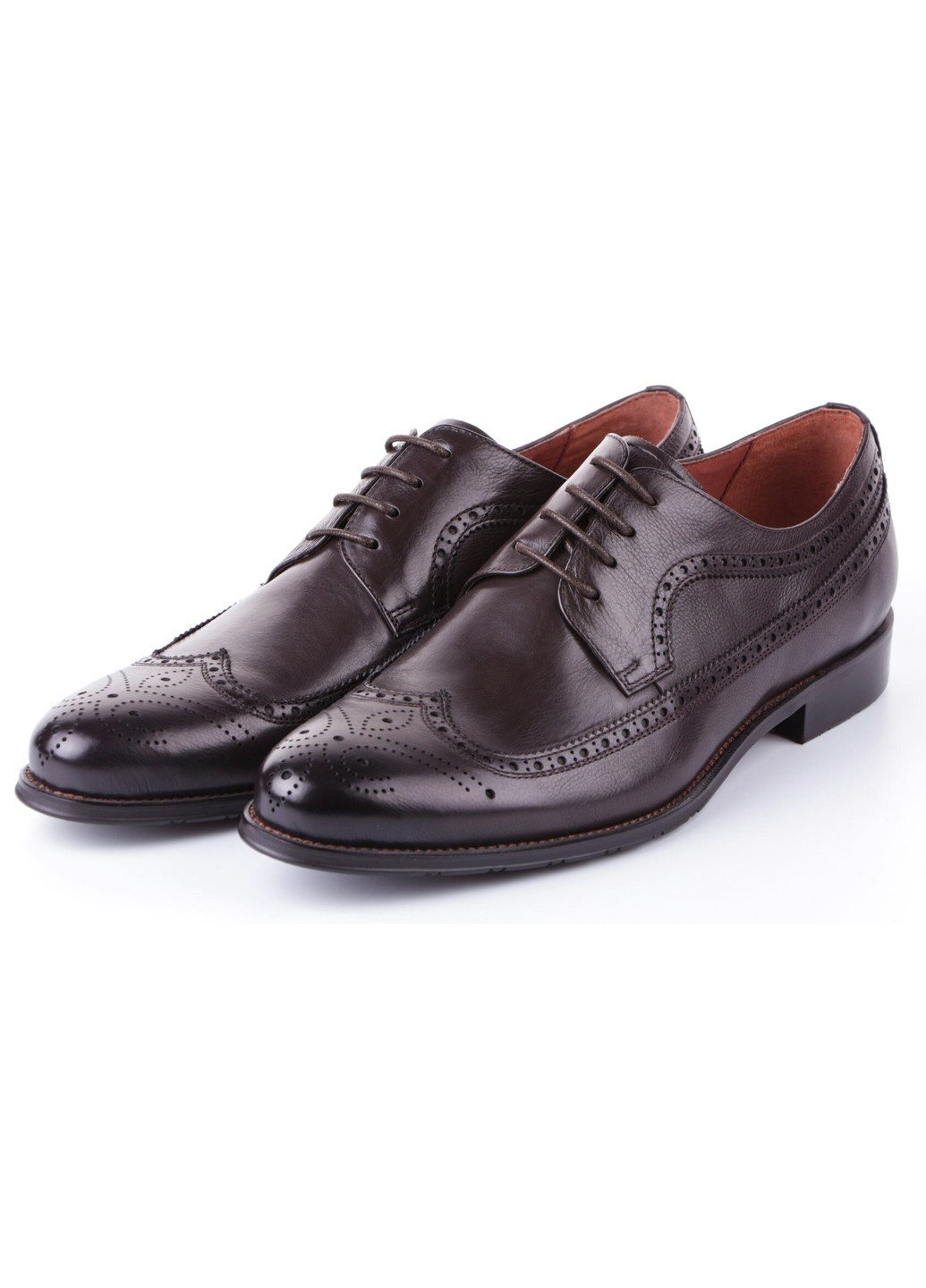 Коричневые мужские классические туфли 195104 Marco Pinotti на шнурках