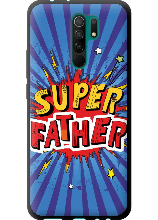 TPU черный чехол 'Супер папа v2' для Endorphone Xiaomi Redmi 9 (258091750)