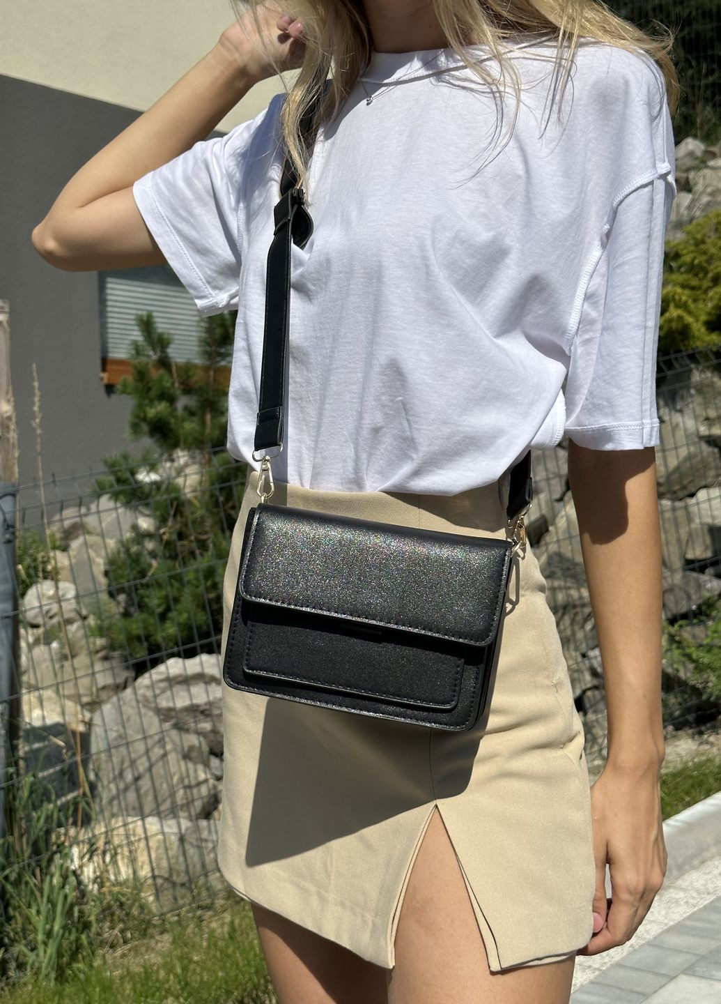 Женская классическая сумочка кросс-боди черная No Brand (261856865)