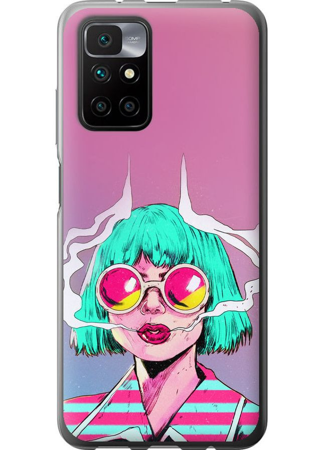 Силіконовий чохол 'Поп арт дівчина' для Endorphone Xiaomi Redmi 10 (276192378)