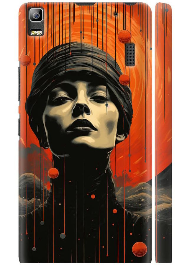 3D пластиковий матовий чохол 'Абстрактний портрет v2' для Endorphone Lenovo A7000 (266049631)