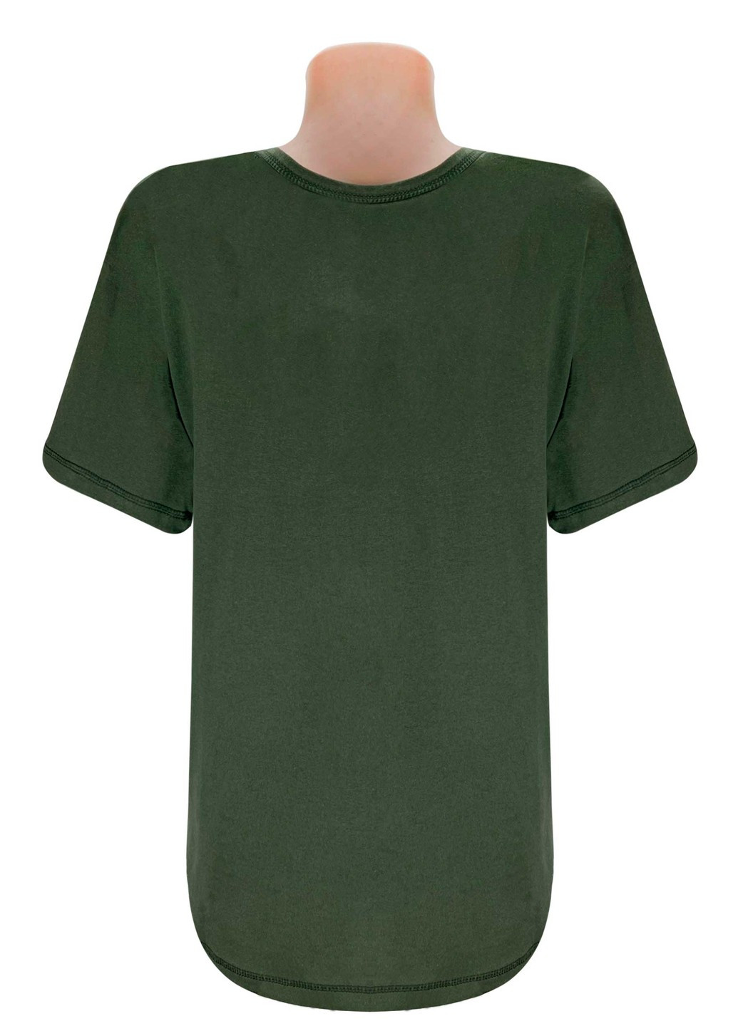 Хакі (оливкова) всесезон футболка жіноча / чоловіча з коротким рукавом Жемчужина стилей 777