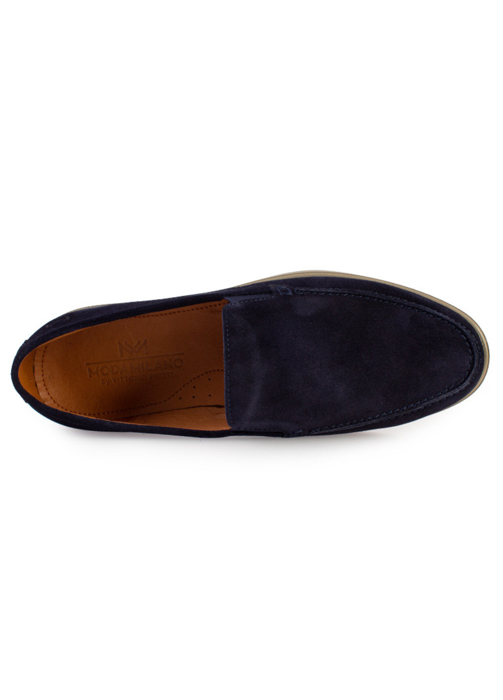 Синие повседневные туфли мужские бренда 9200171_(1) ModaMilano без шнурков