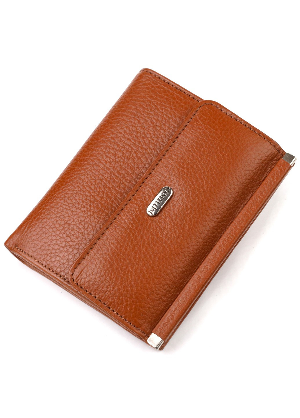 Зручний гаманець для жінок середнього розміру з натуральної шкіри 21811 Коричневий Canpellini (259874153)