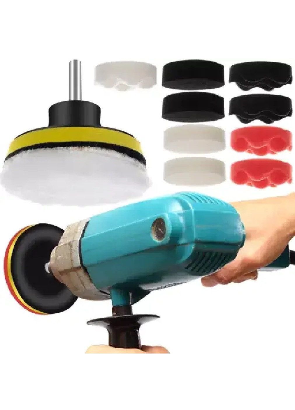 Набор комплект полировальных губок с адаптером для дрели для полировки очистки 12 шт 80 мм (475531-Prob) Unbranded (268546424)