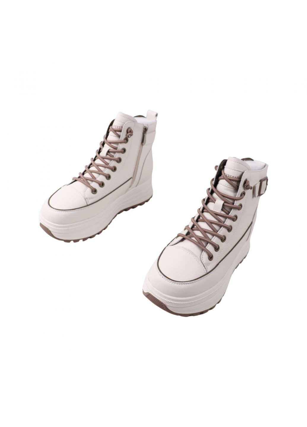 ботинки женские молочные натуральная кожа Lifexpert