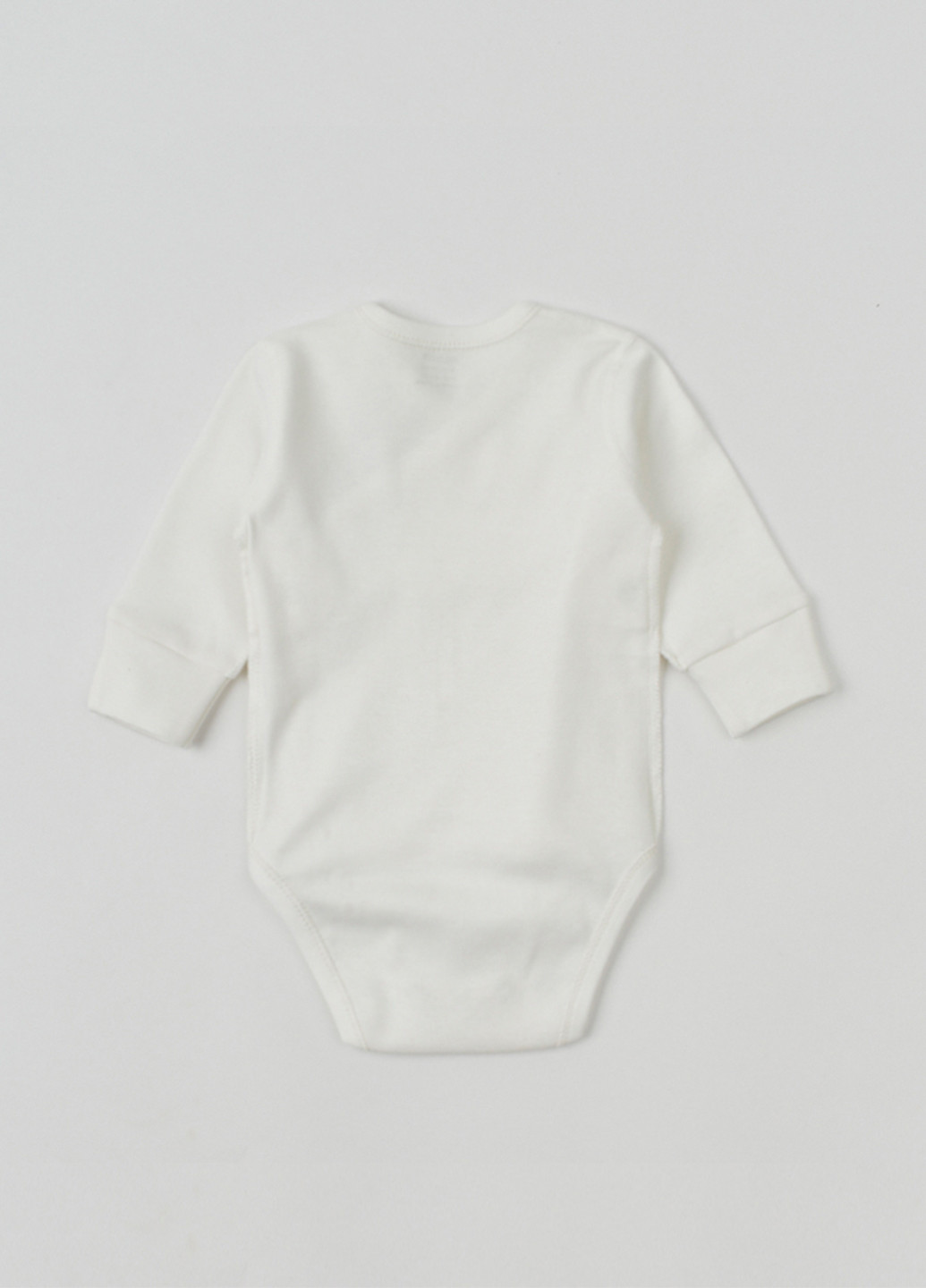 Боді з довгим рукавом на запах молочний KRAKO (258646199)