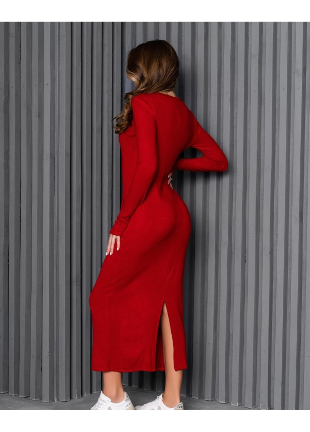 Красное повседневный платье 14227 красный ISSA PLUS