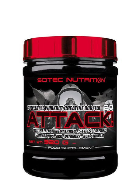 Передтренувальний комплекс Attack! 2.0 320 g (Cherry) Scitec Nutrition (276251506)
