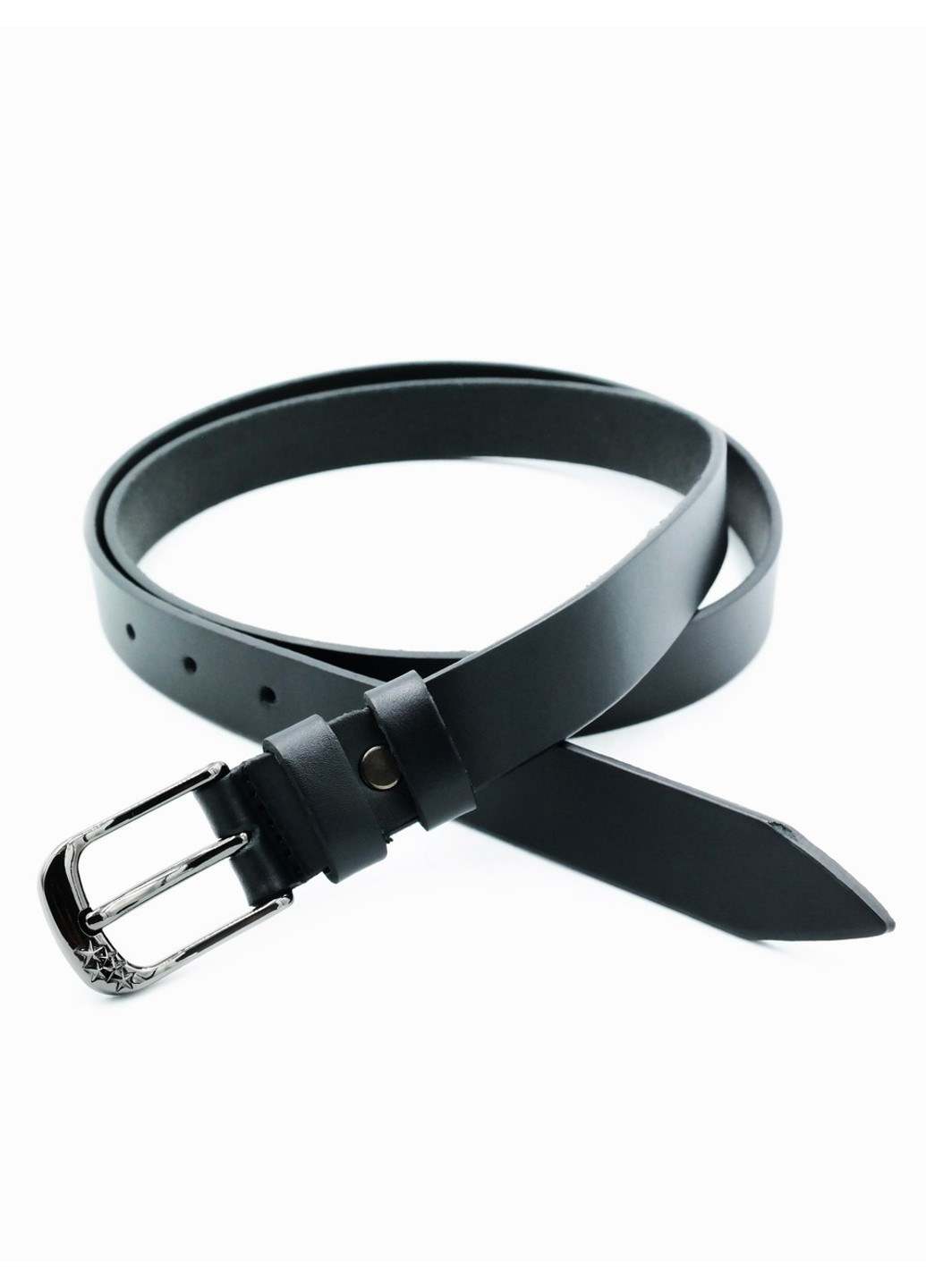 Жіночий шкіряний ремінь 2,3 х 105-125 см Чорний ua-23cmk-004 125 см Weatro (267406484)