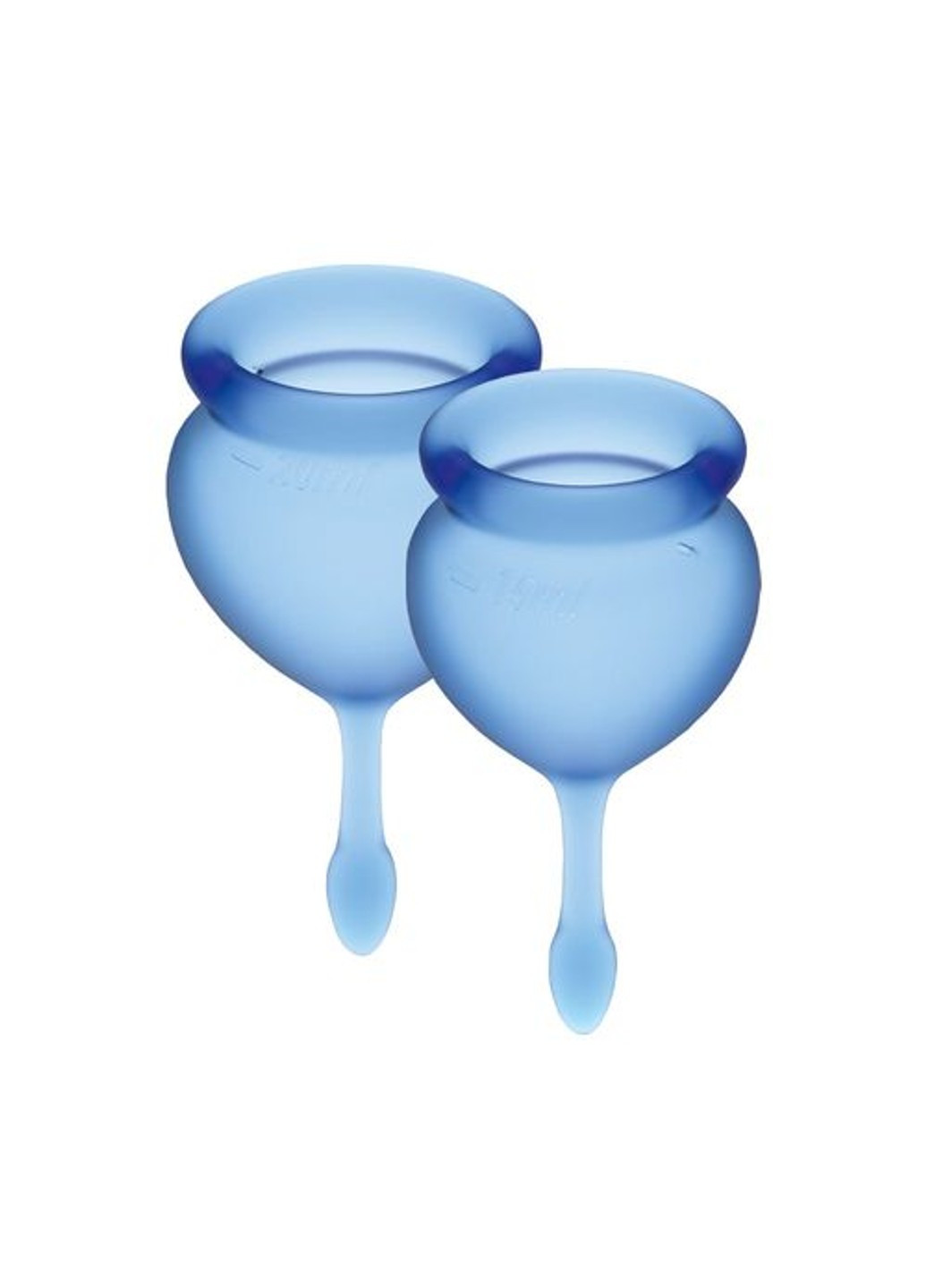 Набор менструальных чаш Feel Good (dark blue), 15мл и 20мл, мешочек для хранения Satisfyer (259751548)