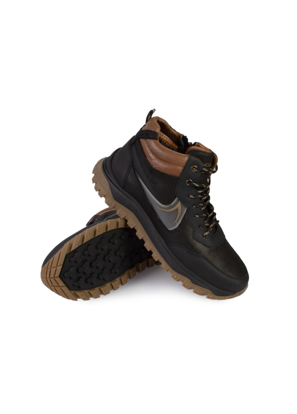 Черные зимние ботинки мужские бренда 9501120_(1) ModaMilano