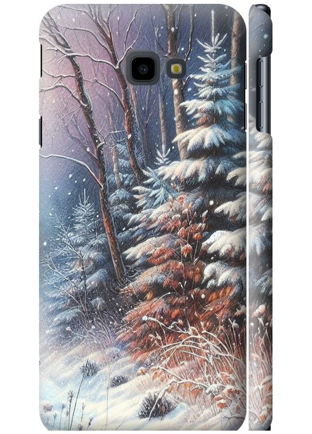 3D пластиковый матовый чехол 'Зимний пейзаж' для Endorphone Samsung Galaxy J4 Plus 2018 (275467751)