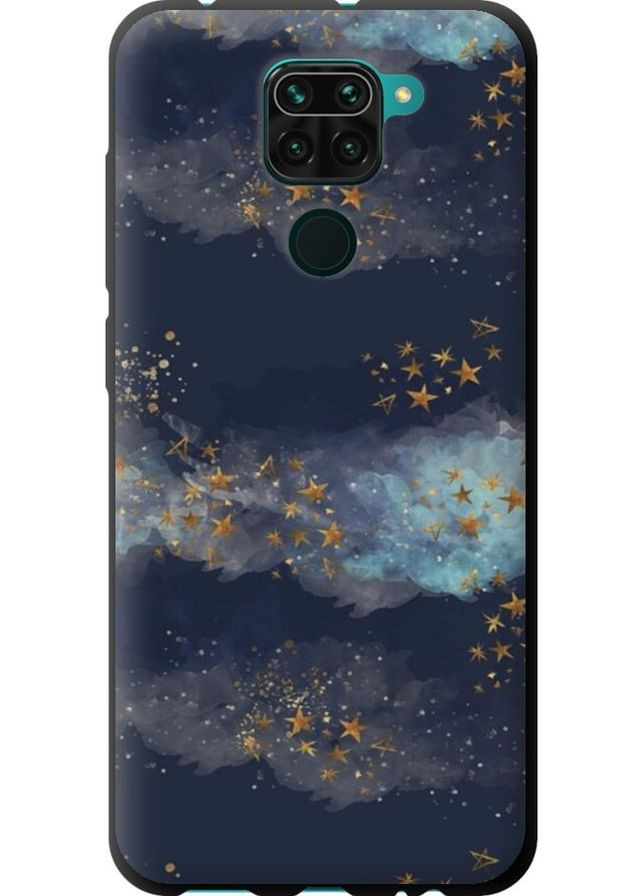 TPU черный чехол 'Ночь золотые звезды' для Endorphone Xiaomi Redmi Note 9 (276321373)