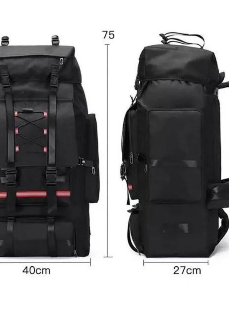 Тактический рюкзак на 80 л, Армейский рюкзак ЧЕРНЫЙ (GR- 170_1070) XPRO (261330187)