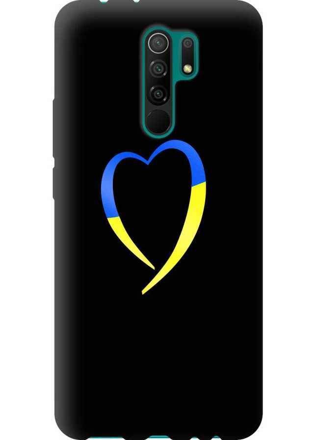 Силиконовый чехол 'Жёлто-голубое сердце' для Endorphone Xiaomi Redmi 9 (258299207)