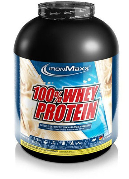 100% Whey Protein 2350 g (банка) /47 servings/ Chocolate Cookies Ironmaxx (256725093)