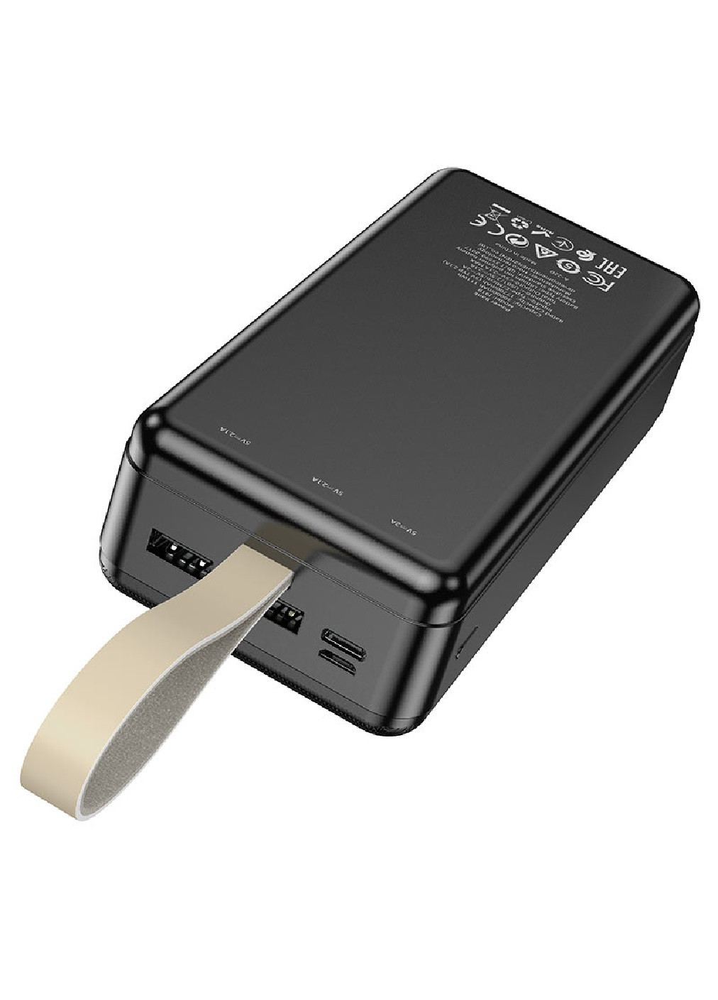 Power Bank універсальний зарядний пристрій акумулятор зовнішній акумулятор з індикатором 30000 Mah (475040-Prob) Чорний Unbranded (260947422)