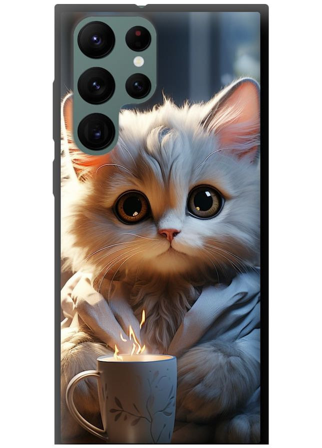 TPU чехол 'White cat' для Endorphone Samsung Galaxy S22 Ultra (265392903)