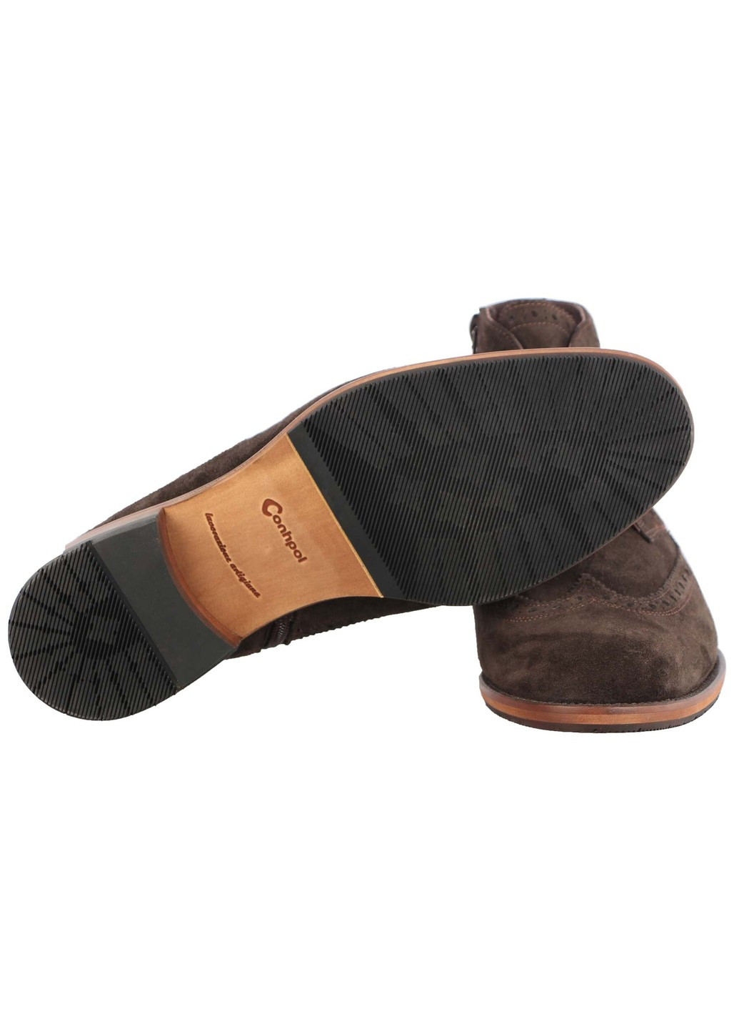 Коричневые осенние мужские ботинки классические 6149 Conhpol
