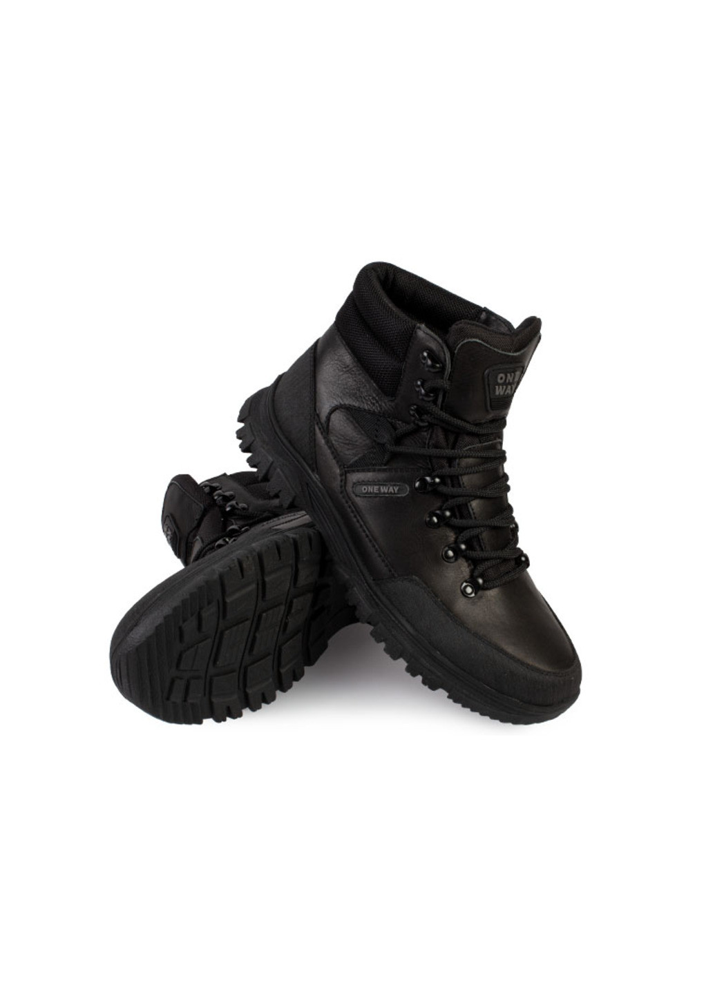 Черные зимние ботинки мужские бренда 9501049_(1) One Way