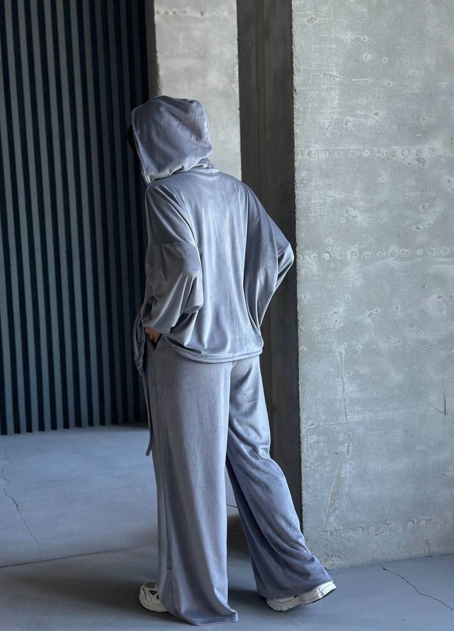 Велюровый женский прогулочный костюм кофта и брюки No Brand (277635492)