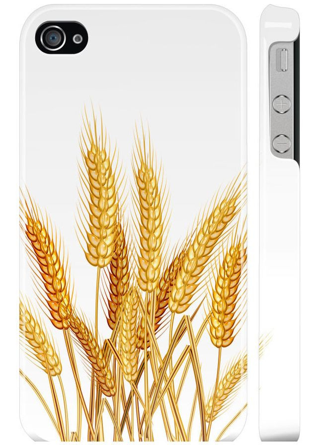 3D пластиковый глянцевый чехол 'Колоски пшеници' для Endorphone apple iphone 4 (277161628)