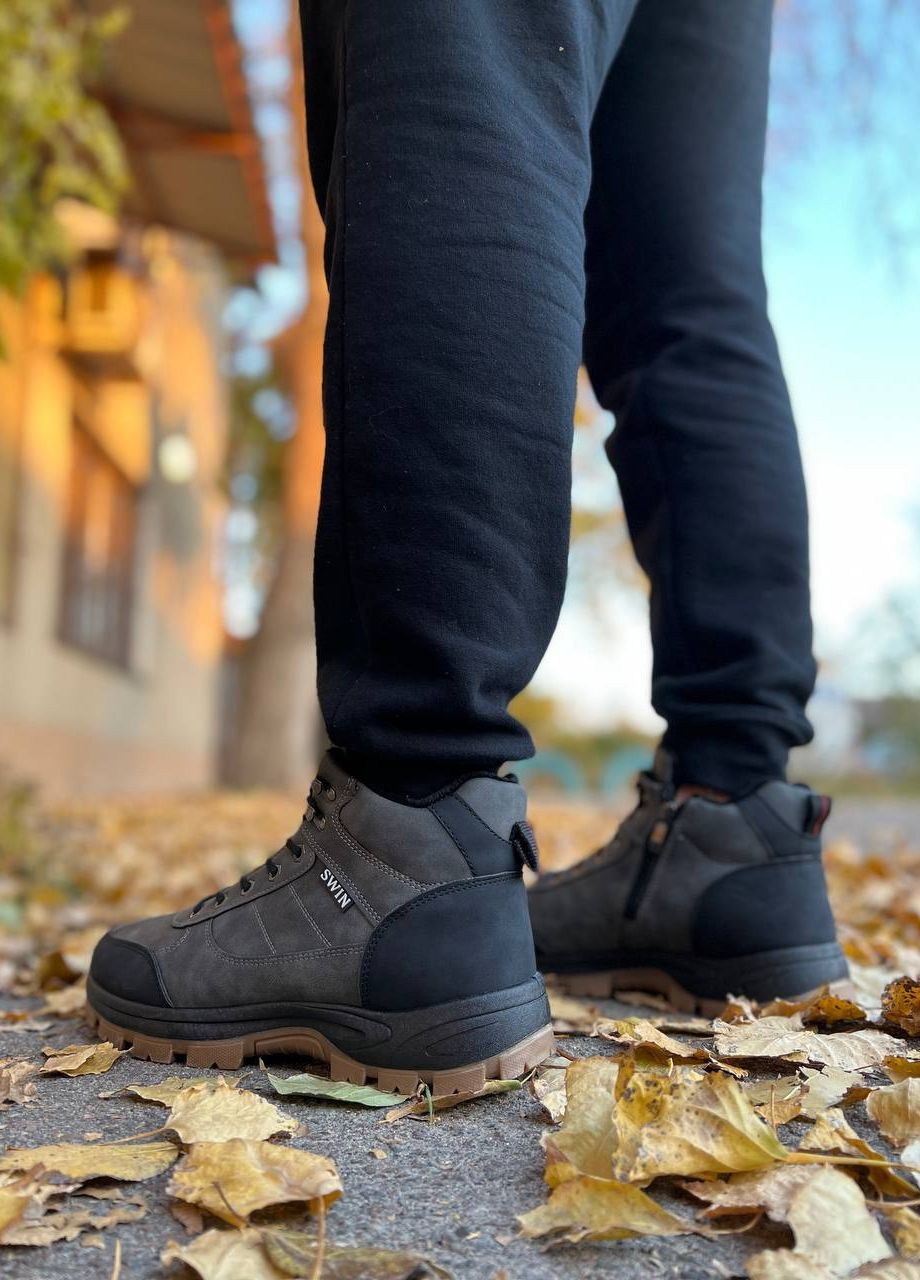 Серые спортивные, повседневные осенние ботинки мужские Stilli