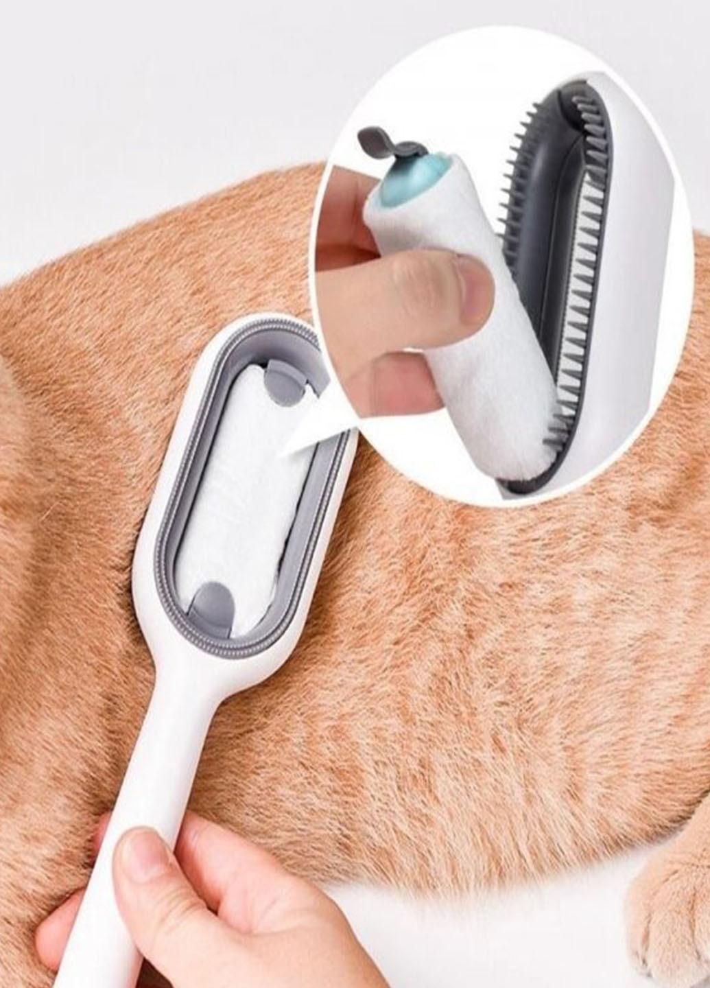 Багатофункціональна щітка для тварин Pet Gravity 4в1 Pet Grooming Comb для сухого та вологово вичісування собак та котів Good Idea (272149206)