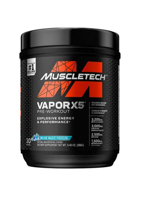 VaporX5, Next Gen, Pre-Workout 272 g /30 servings/ Blue Raz Freeze Muscletech (259135080)