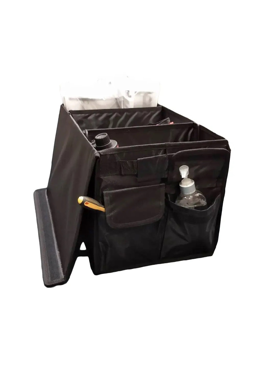 Автомобільний компактний складний універсальний органайзер в багажник екошкіра 50х30х30 см (475071-Prob) Чорний Unbranded (261404961)