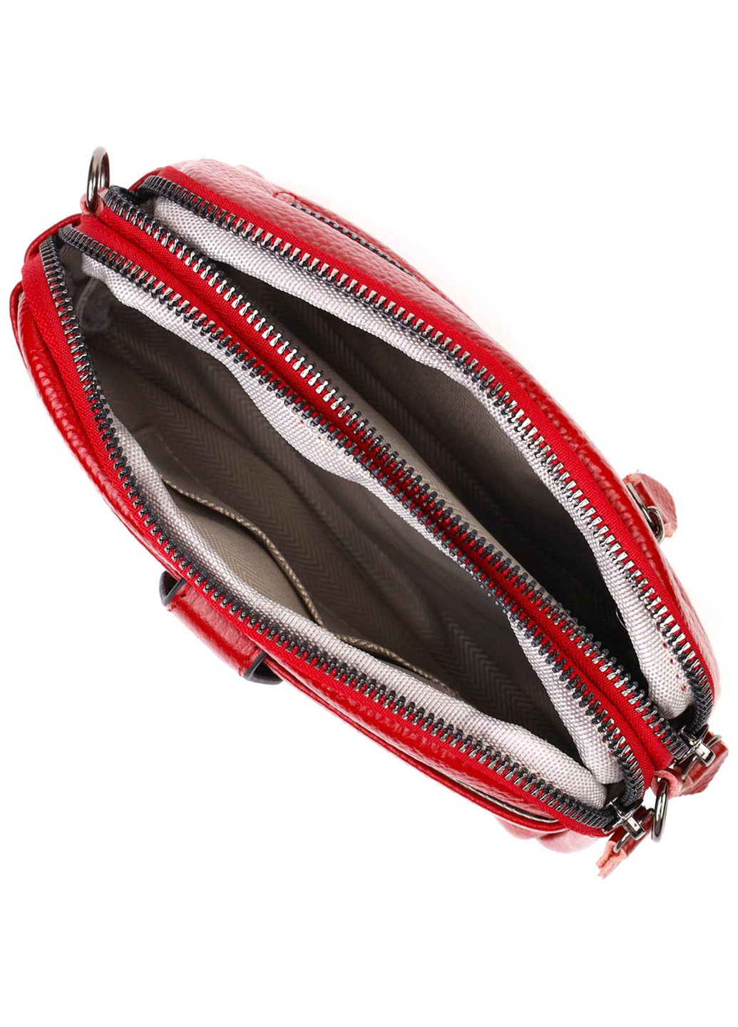 Яскрава сумка-клатч у стильному дизайні з натуральної шкіри 22125 Червона Vintage (260360840)