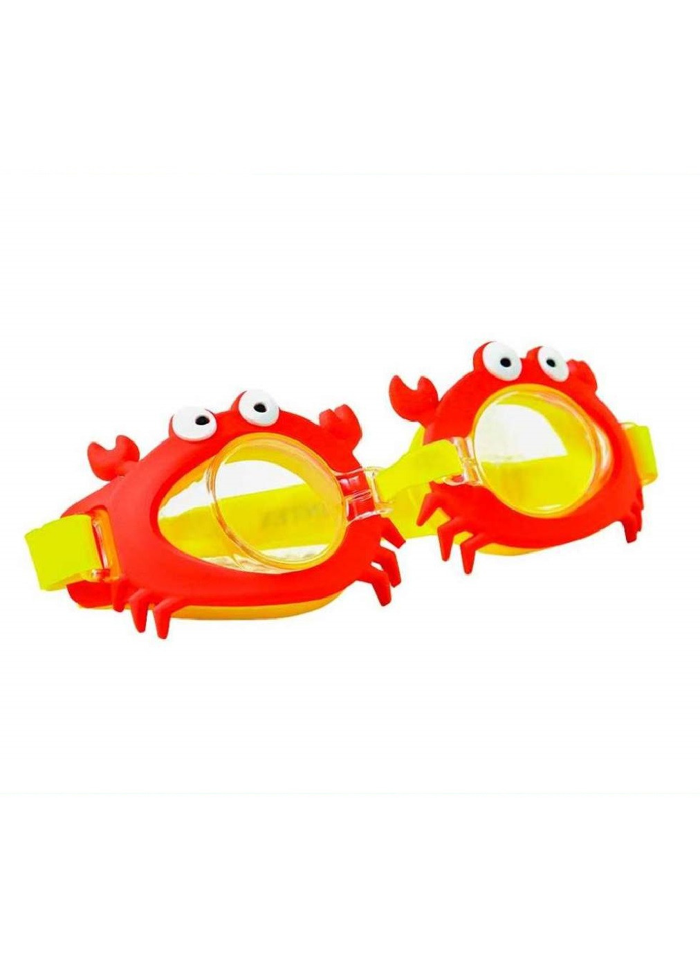 Очки для плавания детские для детей от 3 до 8 лет размер S с ярким дизайном защитой от ультрафиолета (474522-Prob) Крабик Unbranded (258659370)