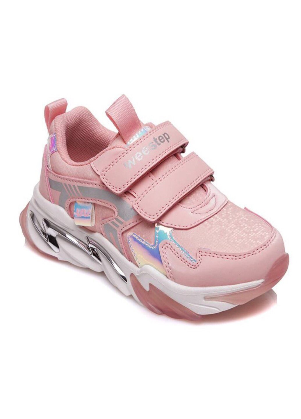 Розовые демисезонные кроссовки для девочки в розовом цвете. Weestep