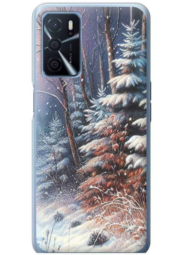 Силиконовый чехол 'Зимний пейзаж' для Endorphone Oppo A16 (275458910)