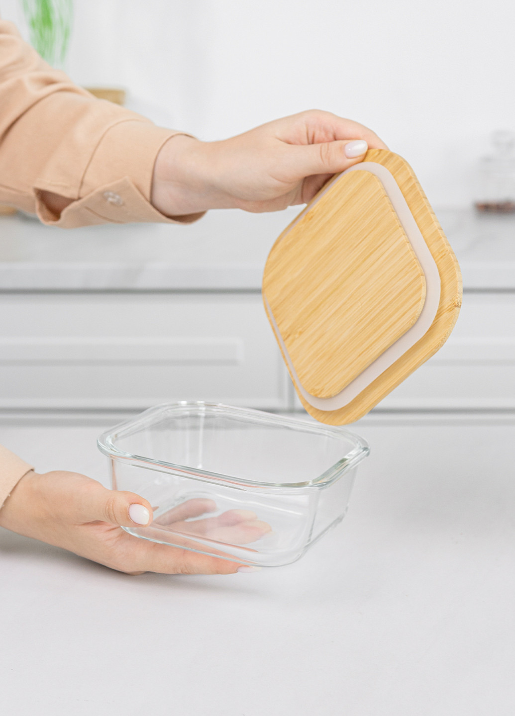 Ємність для зберігання квадратна 800 мл, 6,9х16,1х16,1 см MVM (260408262)